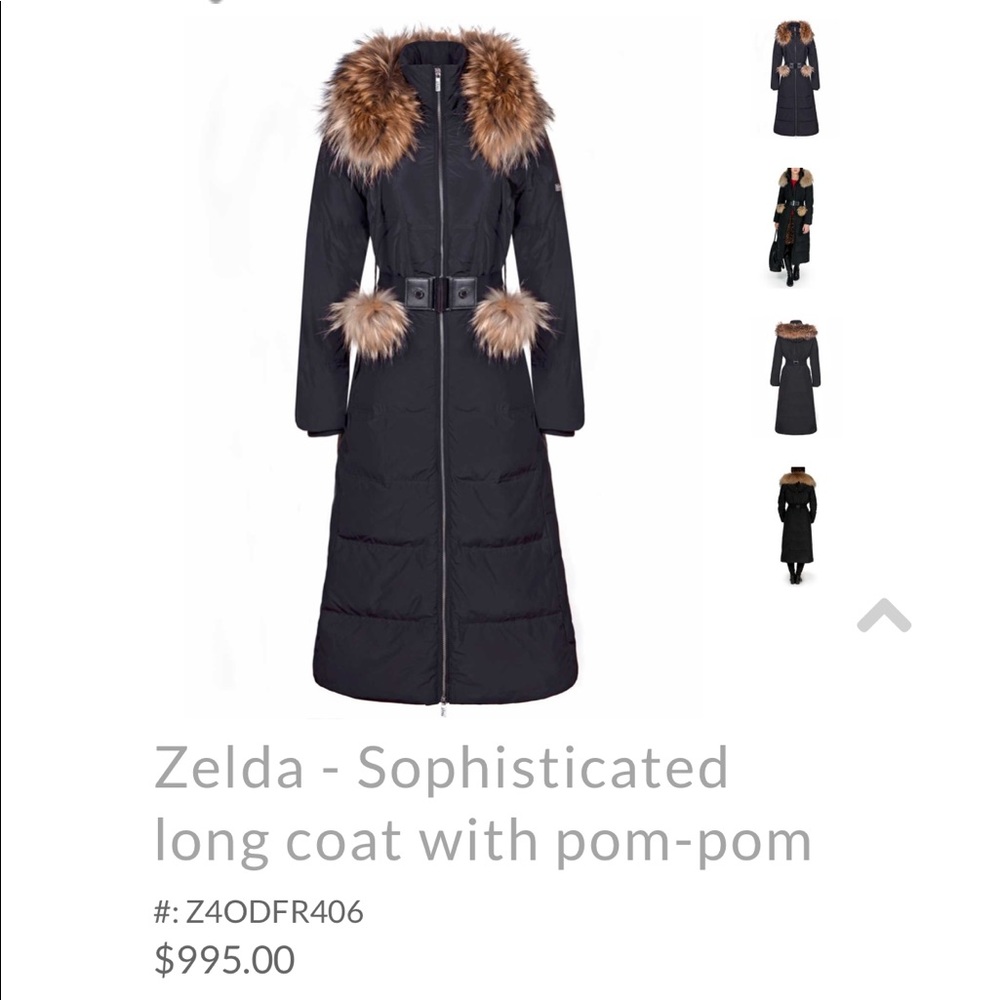 Zelda-Sophisticated long coat with pom-pom